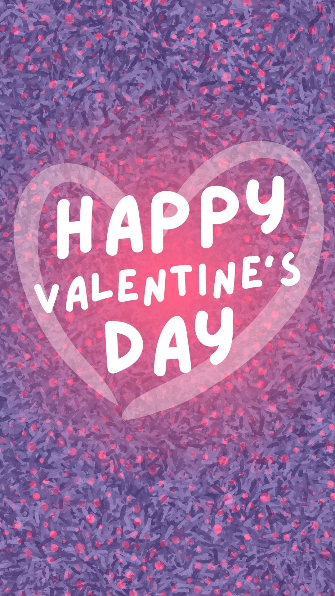 Colorfull Happy Valentine's Day IPhone Wallpaper Min