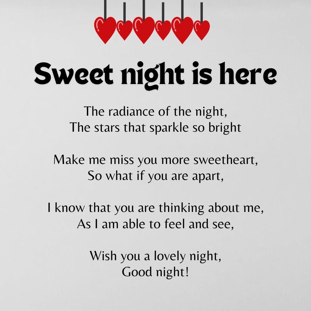 Sweet Good Night Love Poems For Him
