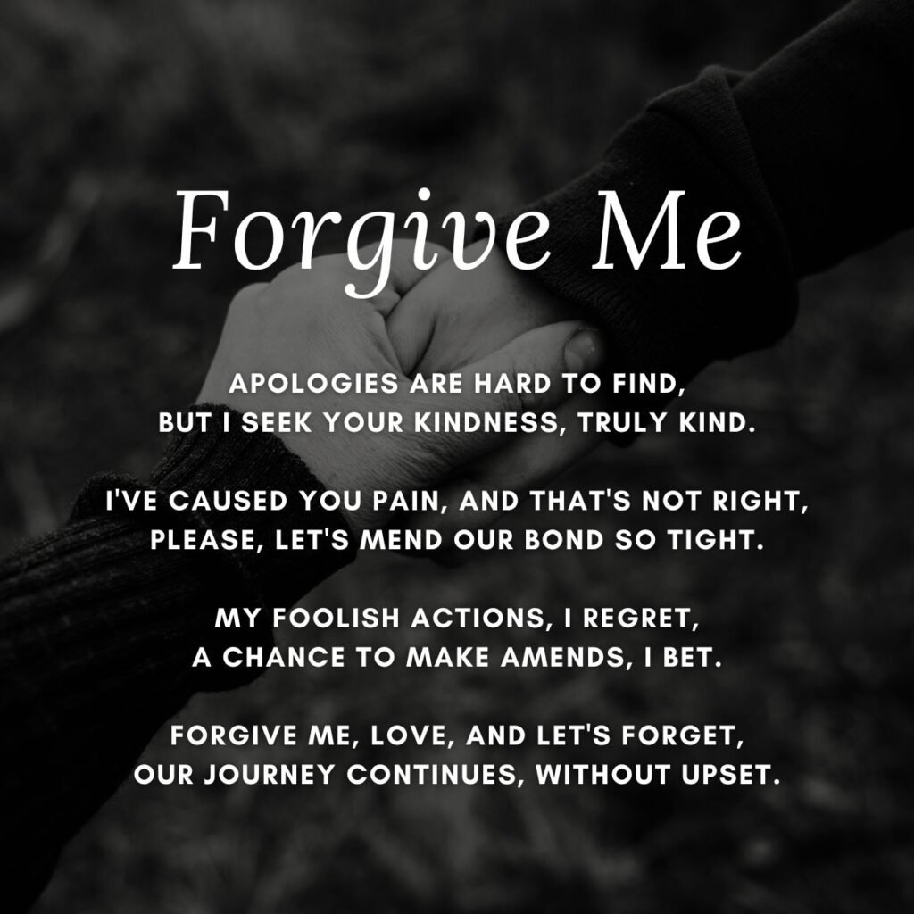 40+ Forgive Me Poems (Emotional And Deep) - iPhone2Lovely