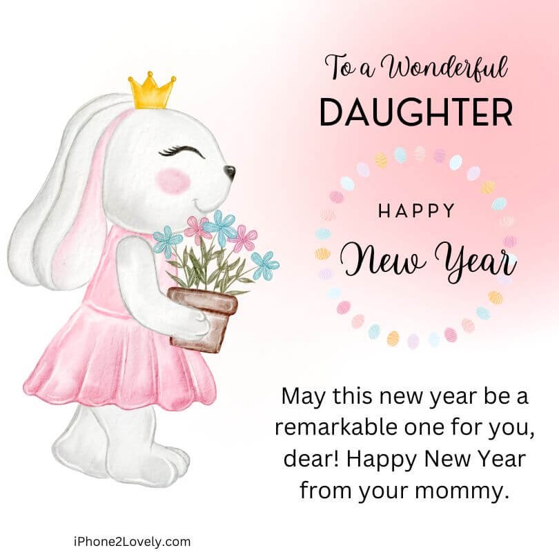Blessing New Year Wishes For Daughter Image