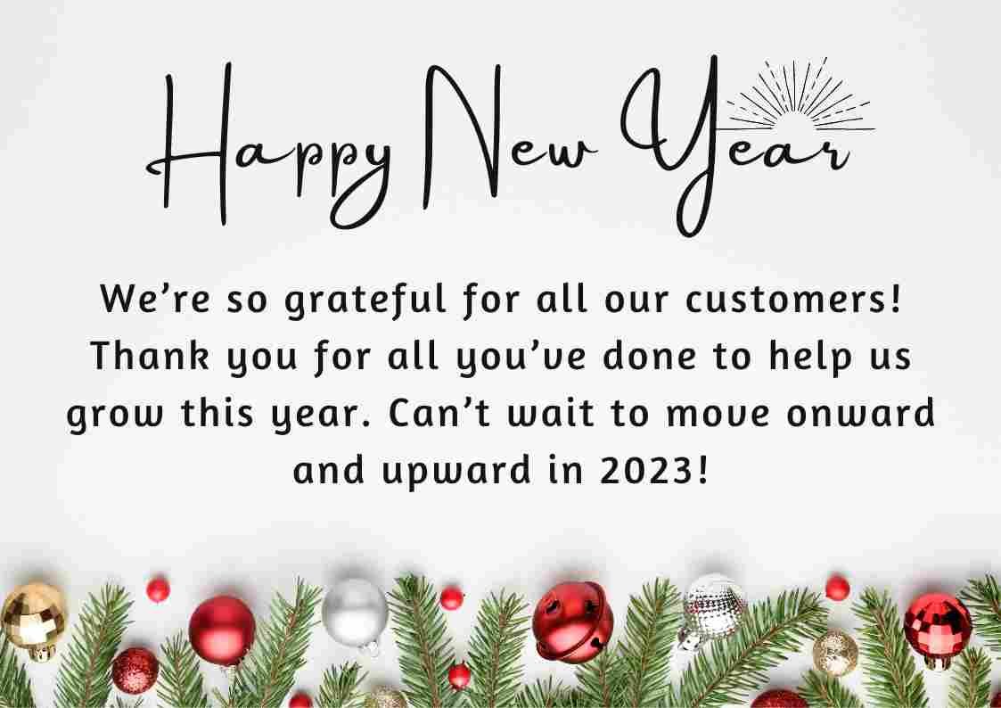 Happy New Year 2023 Wishes For Customers 
