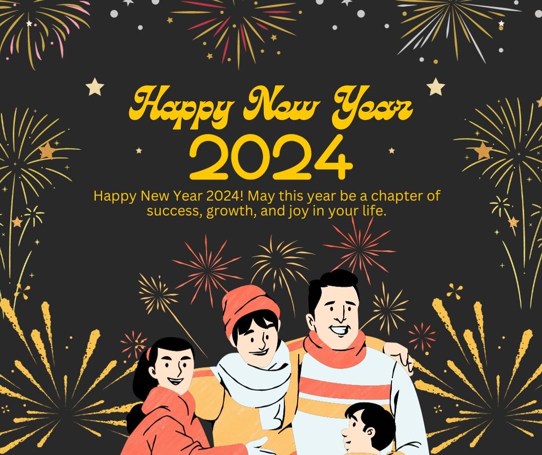 Happy New Year 2024 Background Image Wishes From Family