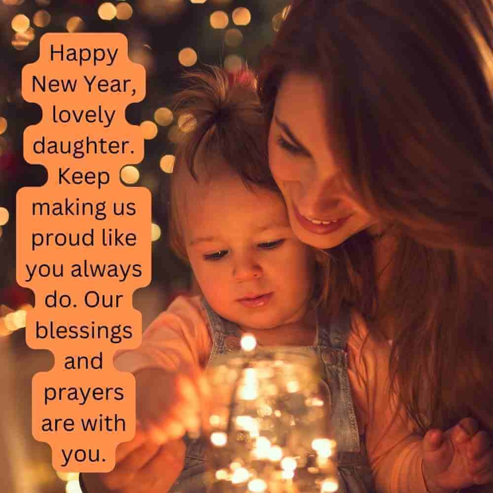 Happy New Year Greeting Card For Daughter From Mom