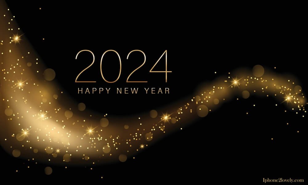 Gold New Year Background 2024