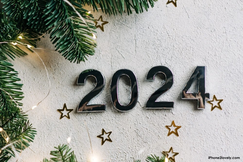 New Year White Background 2024