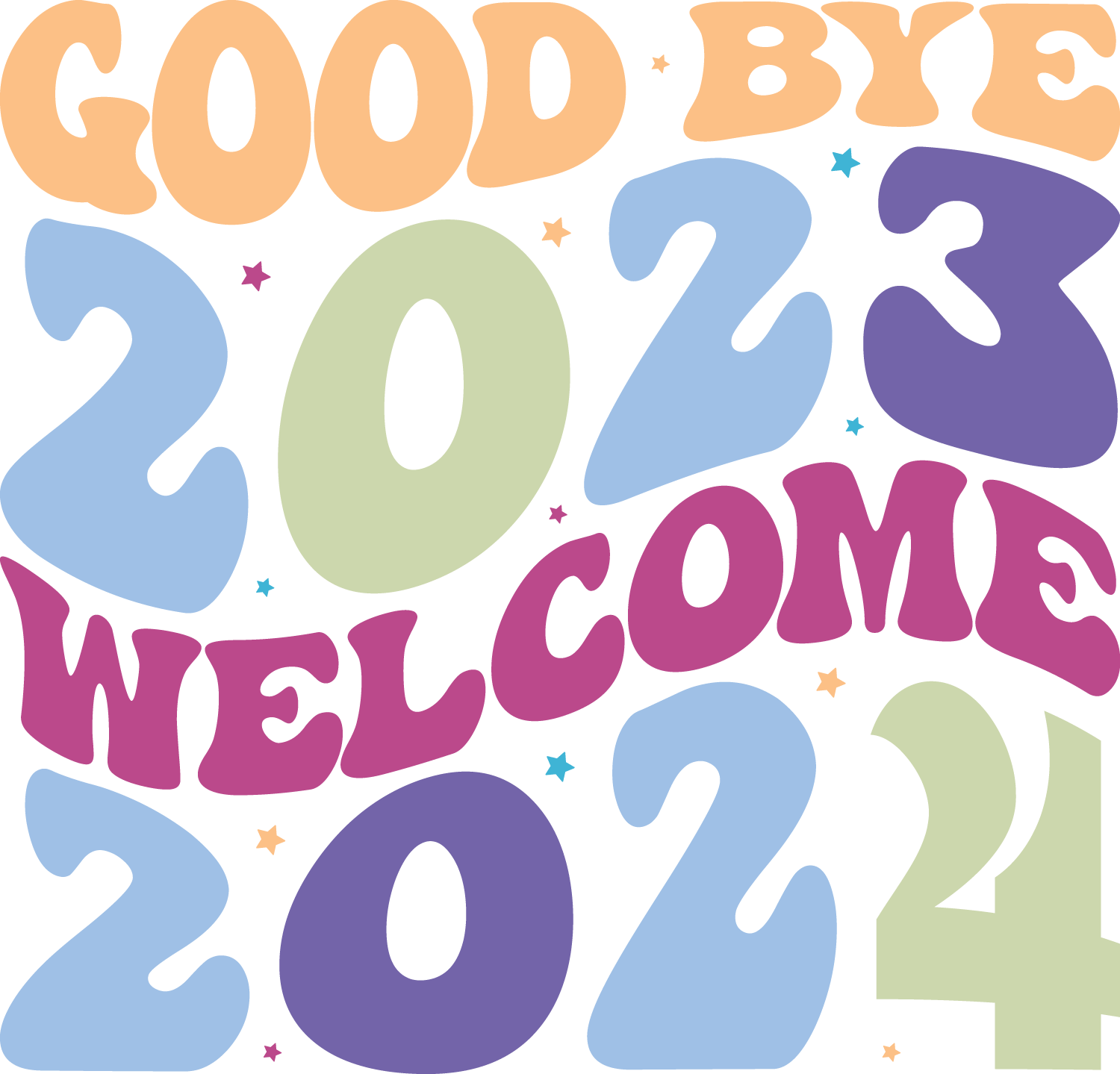 Welcome 2024 Funky Image Wishes