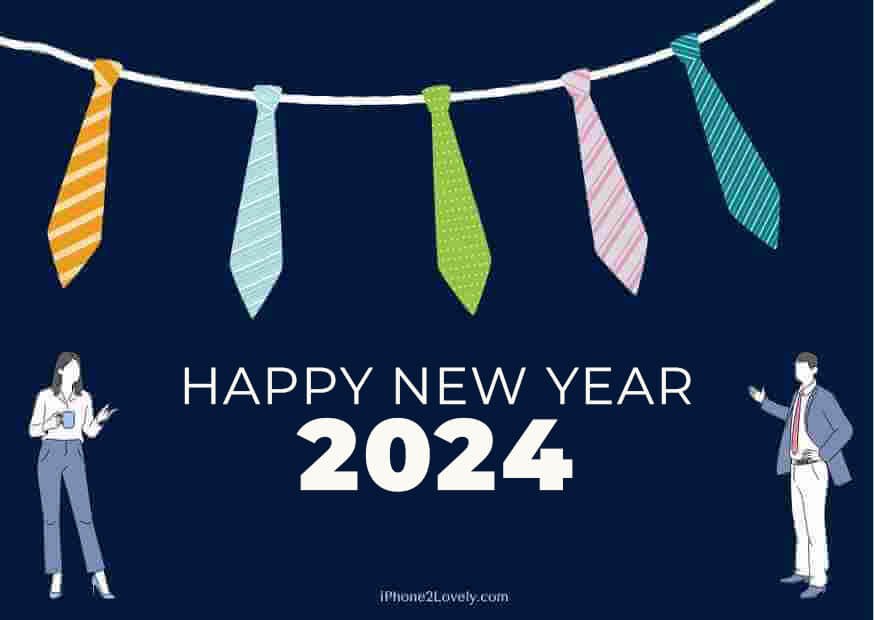 Happy New Year 2024 Boss Greeting Card Image Hd