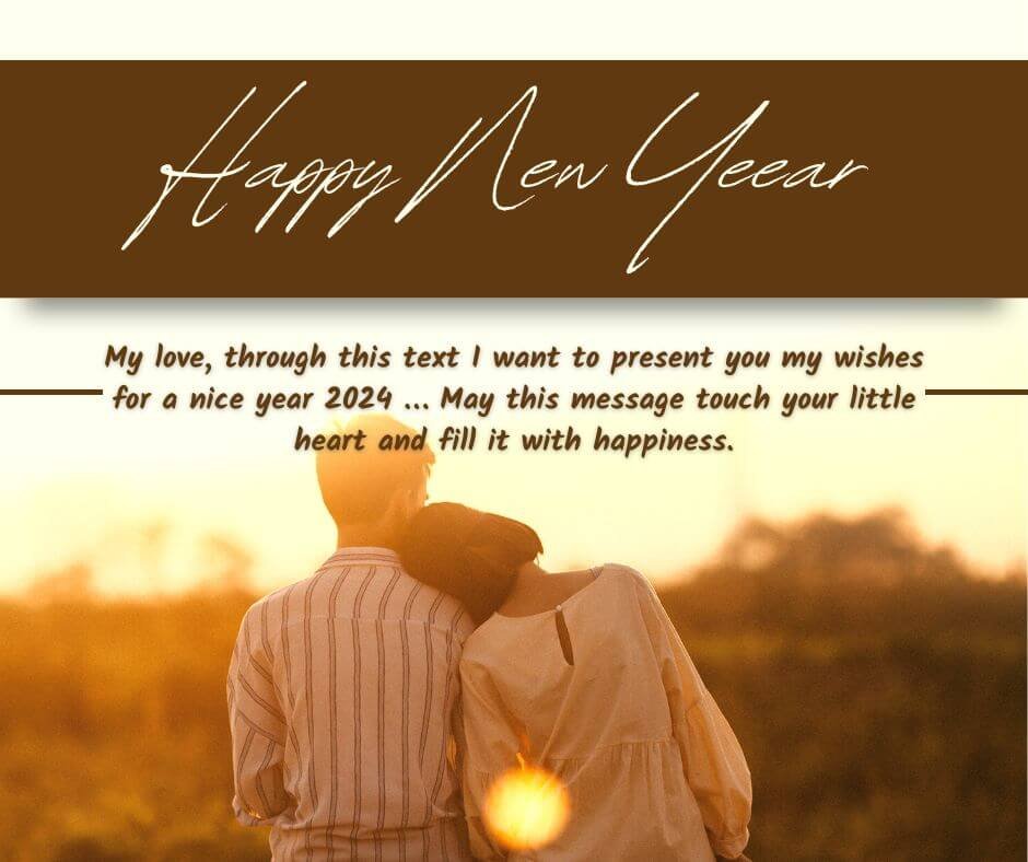 Happy New Year Wishes For Your Lover Partner Engaged COuples 2024