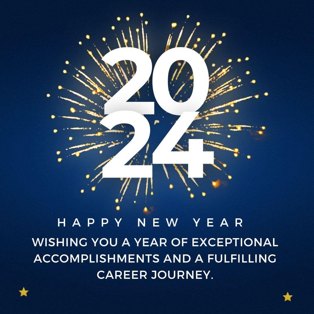 Professional Happy New Year Wishes For 2024 For Collegues And Team Members