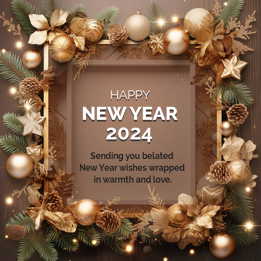 60 Belated Happy New Year 2024 Wishes with Images IPhone2Lovely