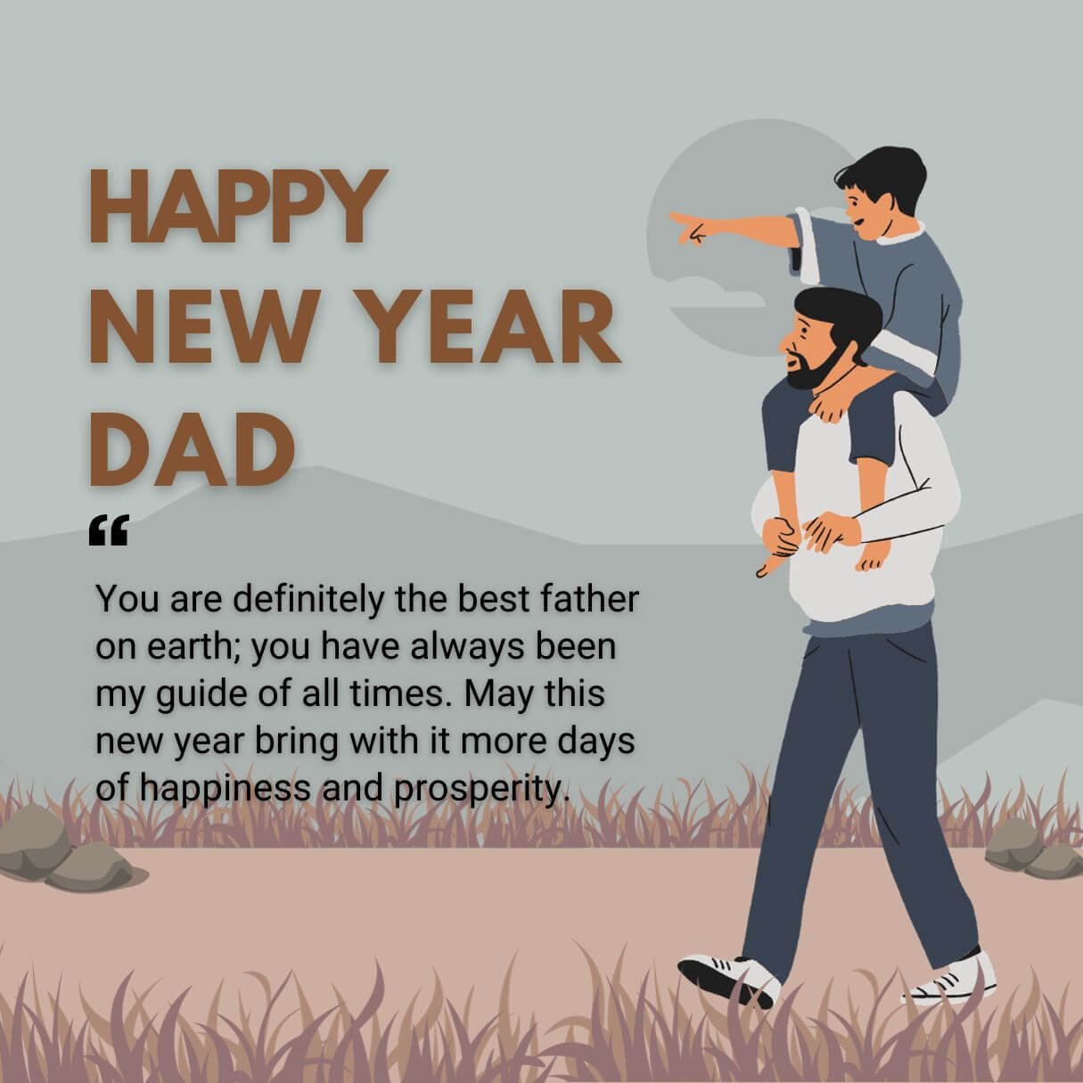 2025 Happy New Year Wishes For Dad From Son