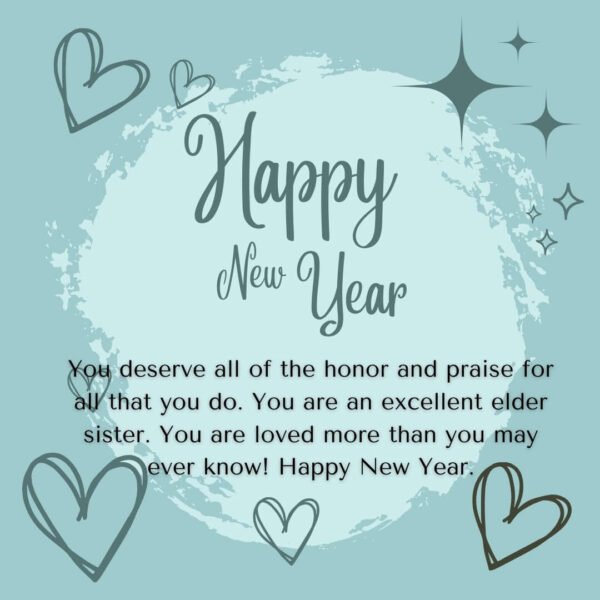 50 Happy New Year Wishes for Sister 2025 With Images - iPhone2Lovely