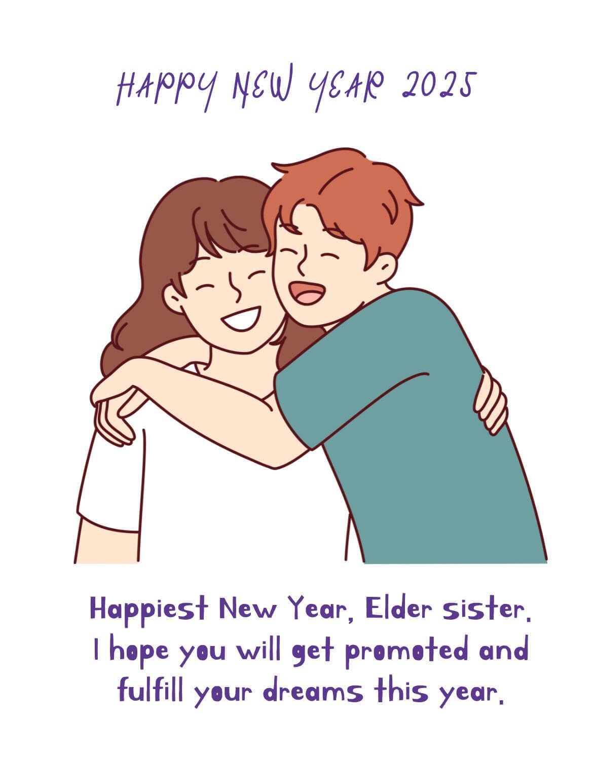 2025 Happy New Year Wishes For Elder Sister