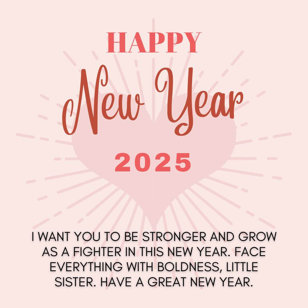 Read more about the article 50 Happy New Year Wishes for Sister 2025 With Images