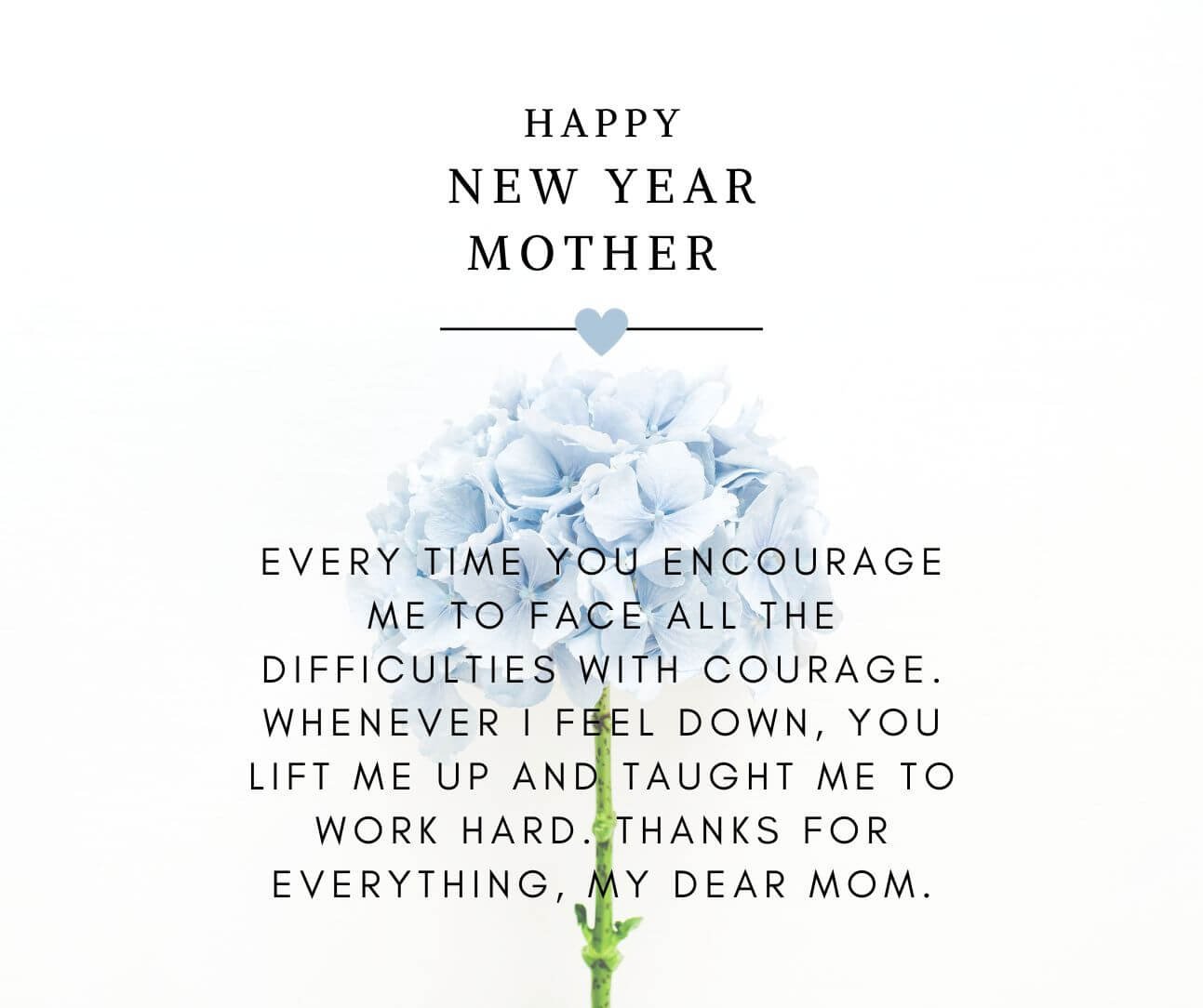 Floral Happy 2024 New Year Wishes For Mom