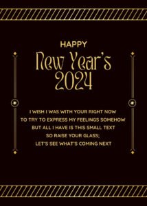 Gold Short New Year 2024 Poems For Friends And Family Status 214x300 