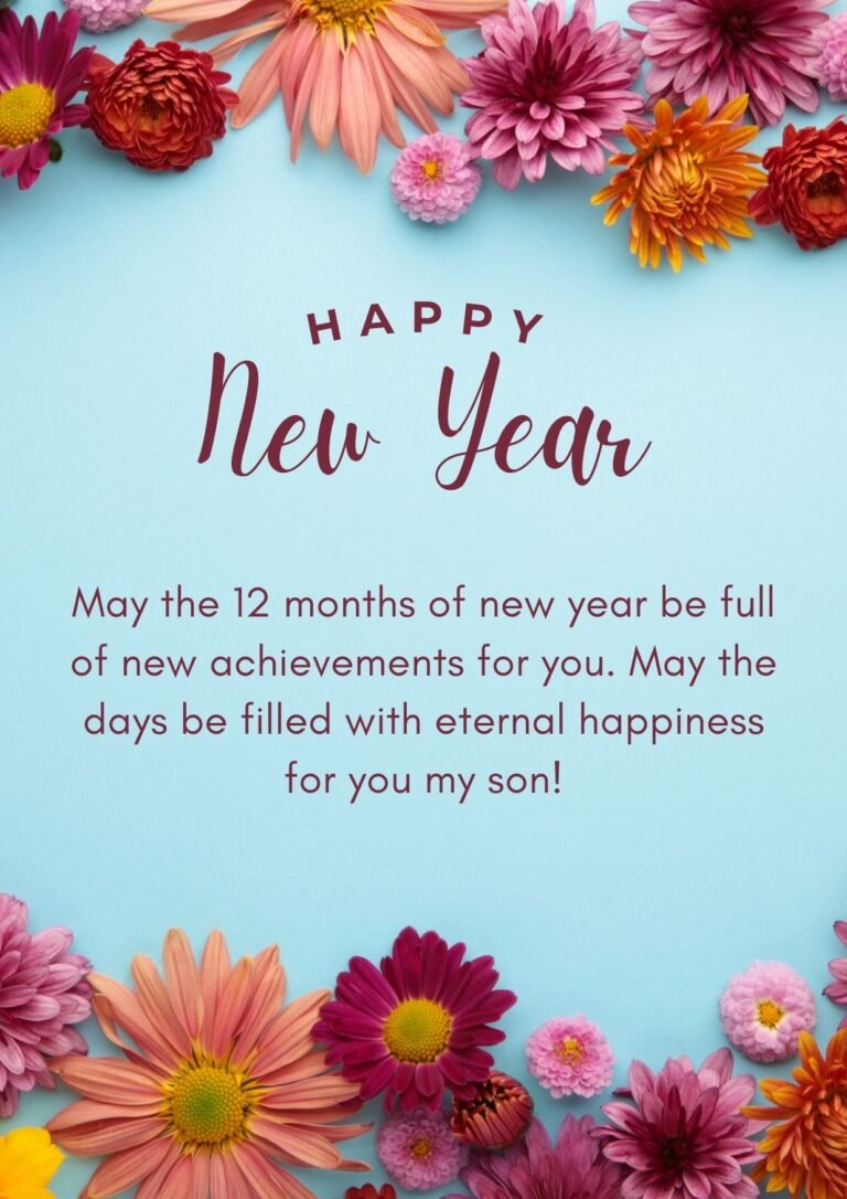 200 Happy New Year Wishes For Son 2025 With Images IPhone2Lovely   Happy New Year Wishes 2024 For Son 768x1086 