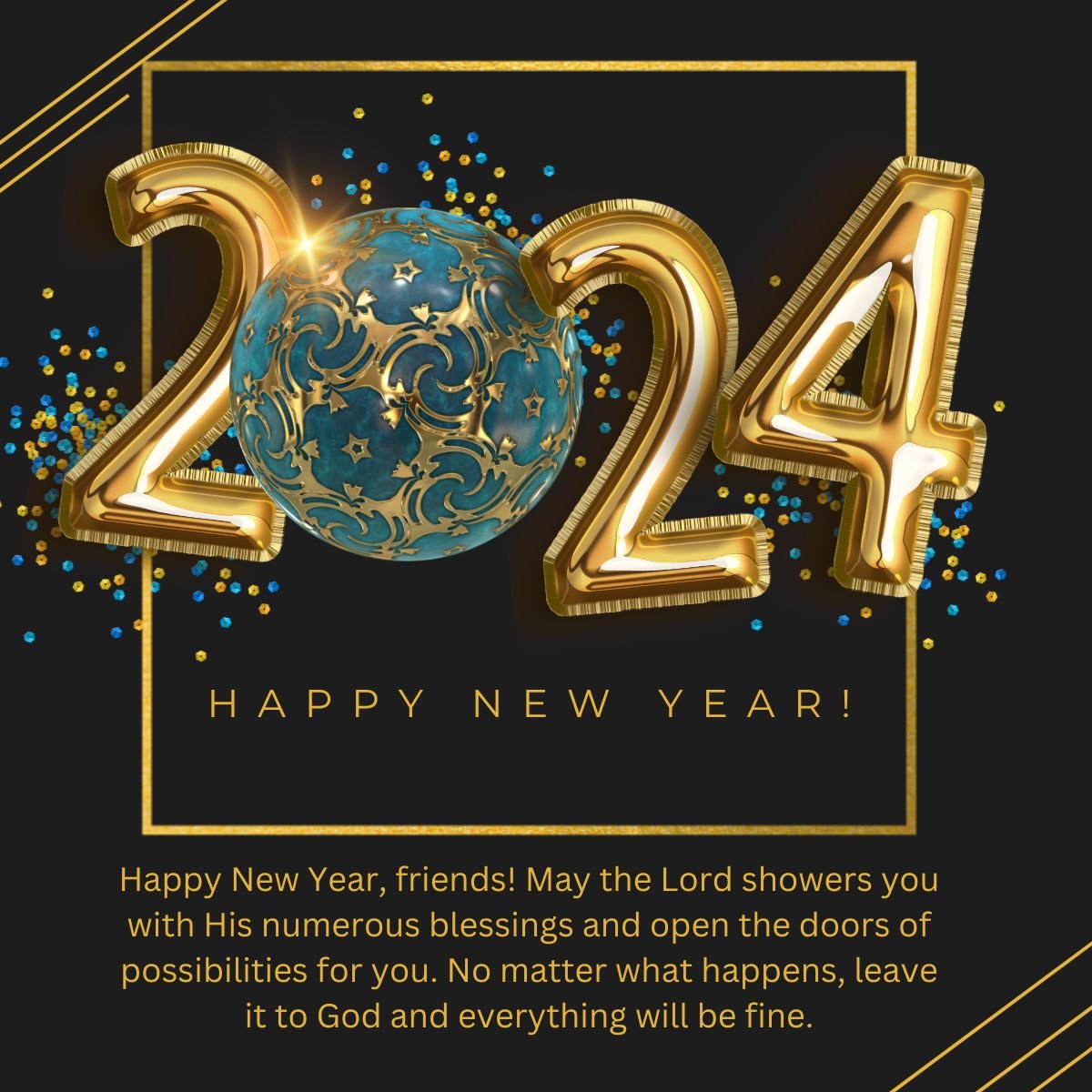 Happy New Year 2024 Greeting Card Image Wishes For Friends