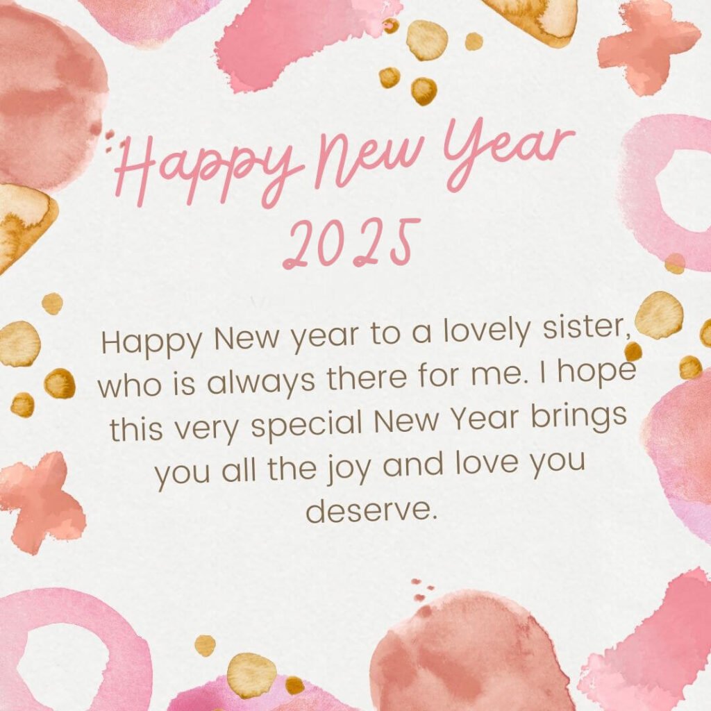 55+ Happy New Year Wishes for Sister 2025 With Images - iPhone2Lovely