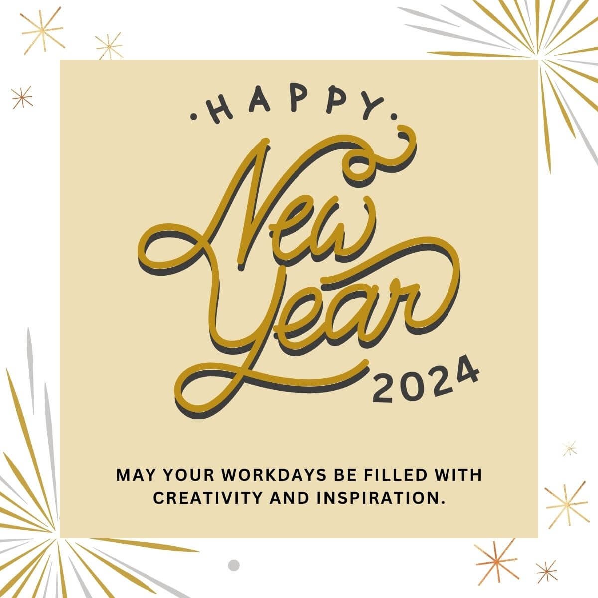 Minimalist New Year New Year Wishes For Coworkers 2024