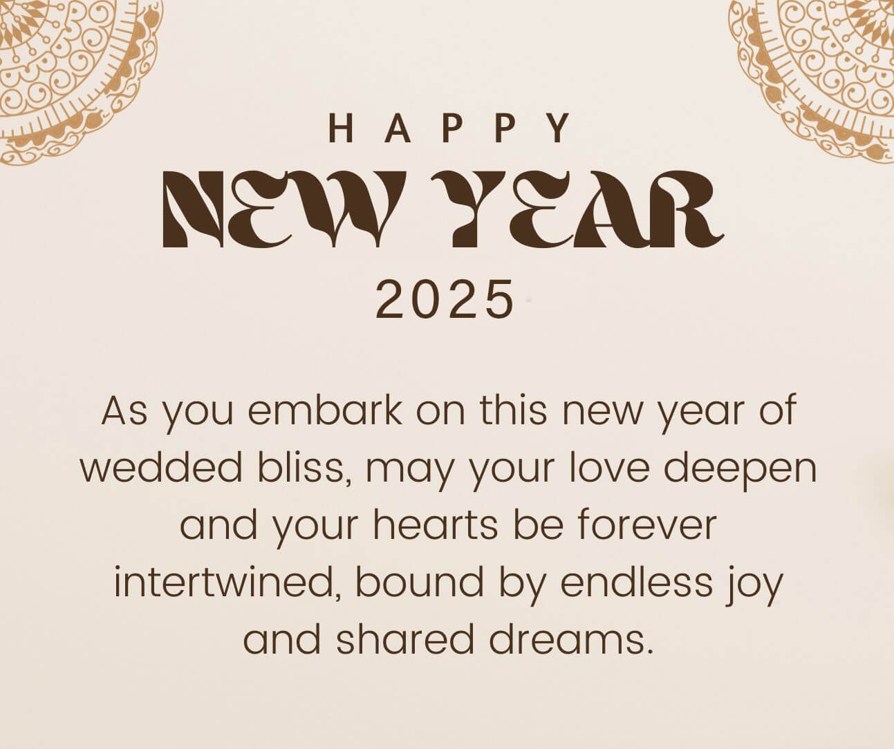 New Year Wishes For Newly Married Couple 2025
