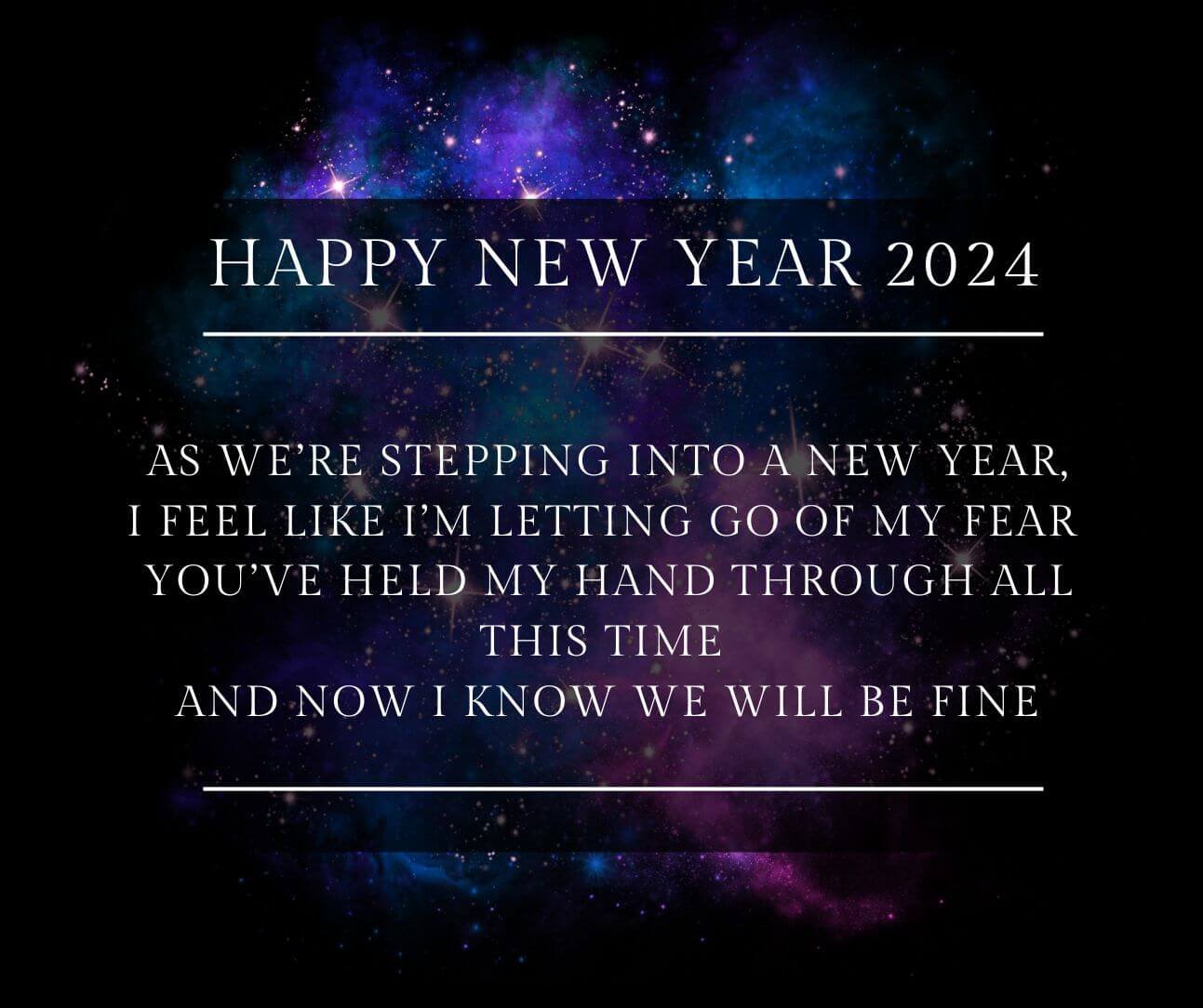 Pink And Blue Short New Year 2024 Poems For Friends And Family Status