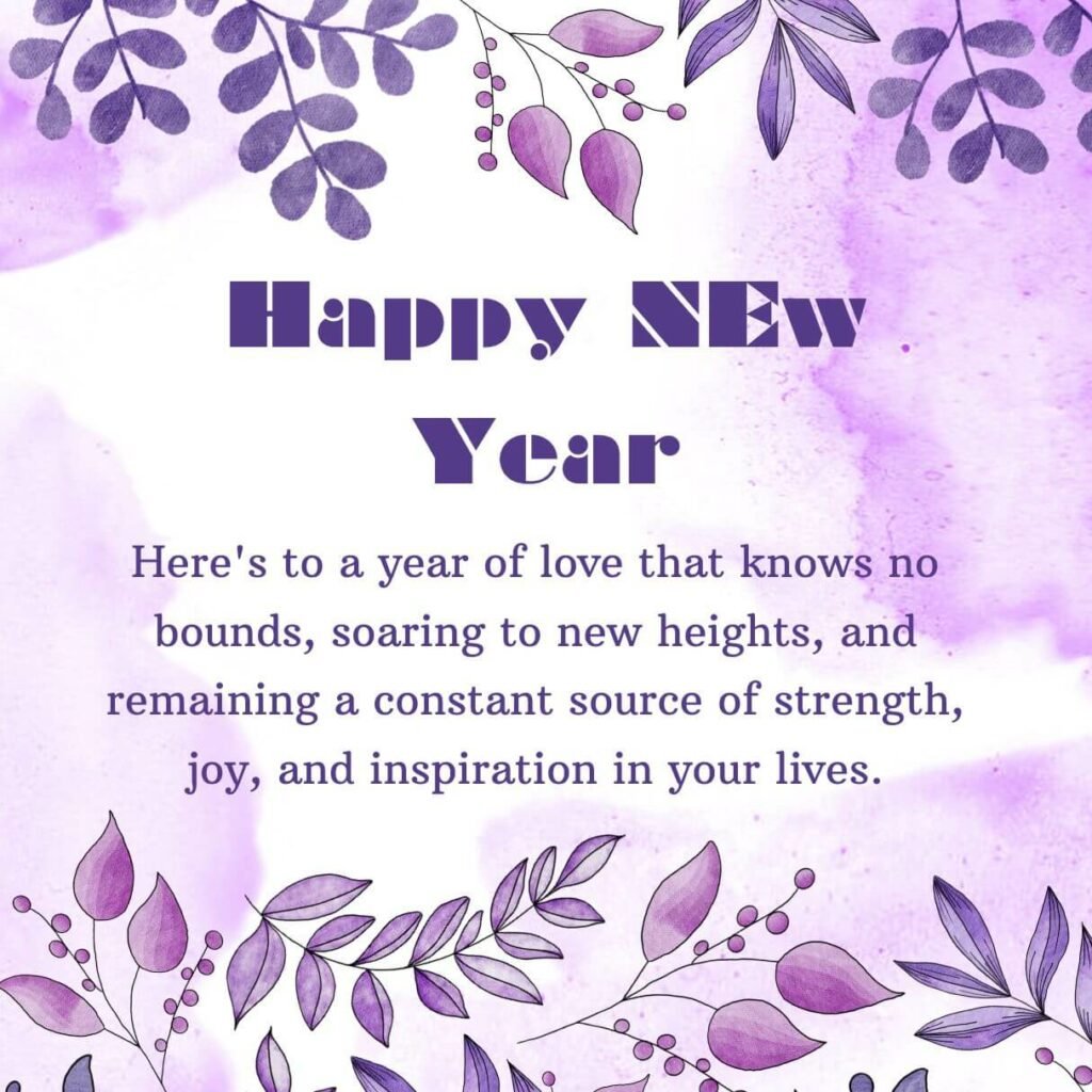 50 Happy New Year 2025 Wishes For Newly Married Couples IPhone2Lovely   Purple Floral 2024 New Year Wishes For Newly Weds Couple 1024x1024 