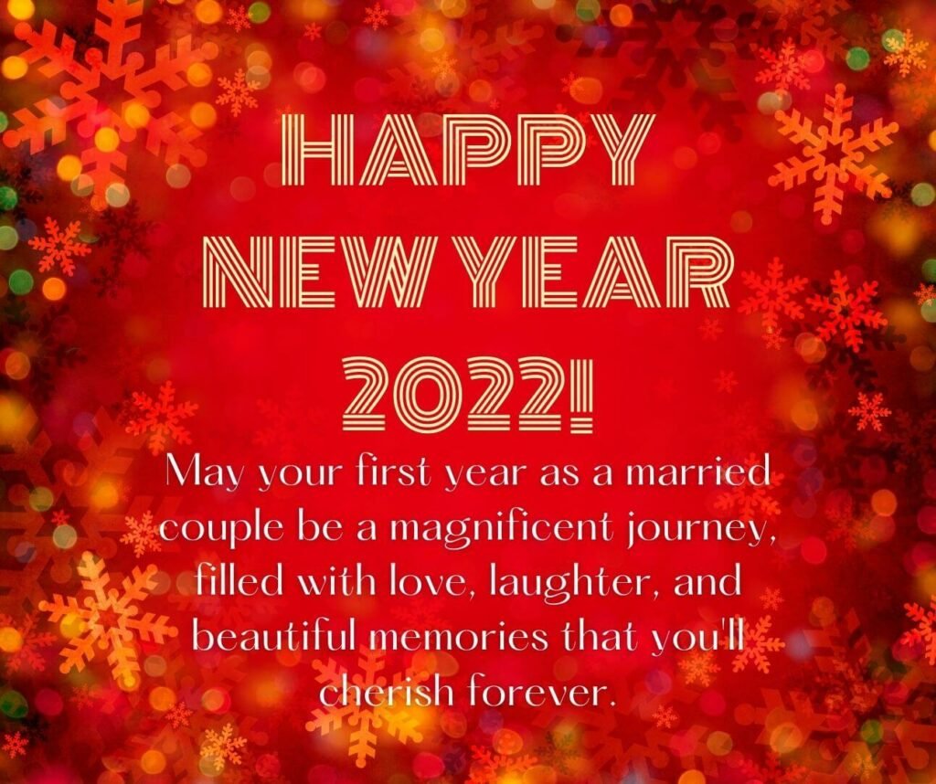 50 Happy New Year 2025 Wishes For Newly Married Couples IPhone2Lovely   Red New Year Wishes For Newly Married Couple 2024 1024x858 