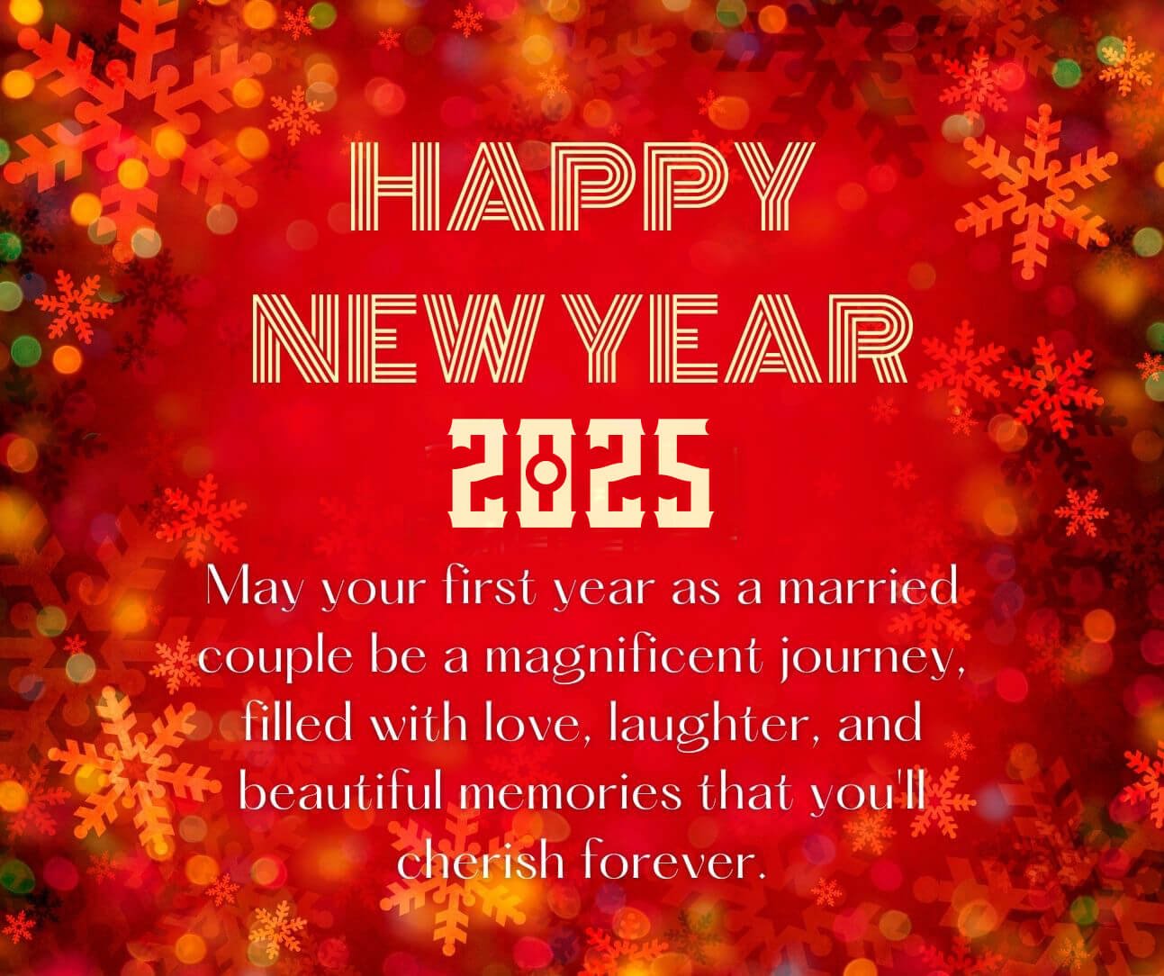 Red New Year Wishes For Newly Married Couple 2025