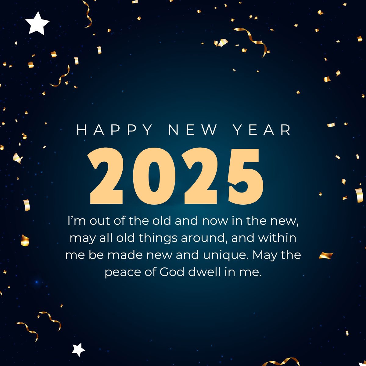 Simple Happy New Year Linkedln Post 2025