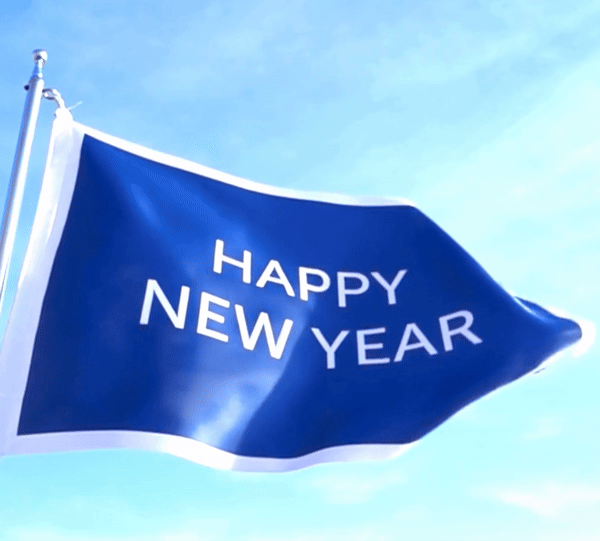 2025 Happy New Year GIFs On Flag