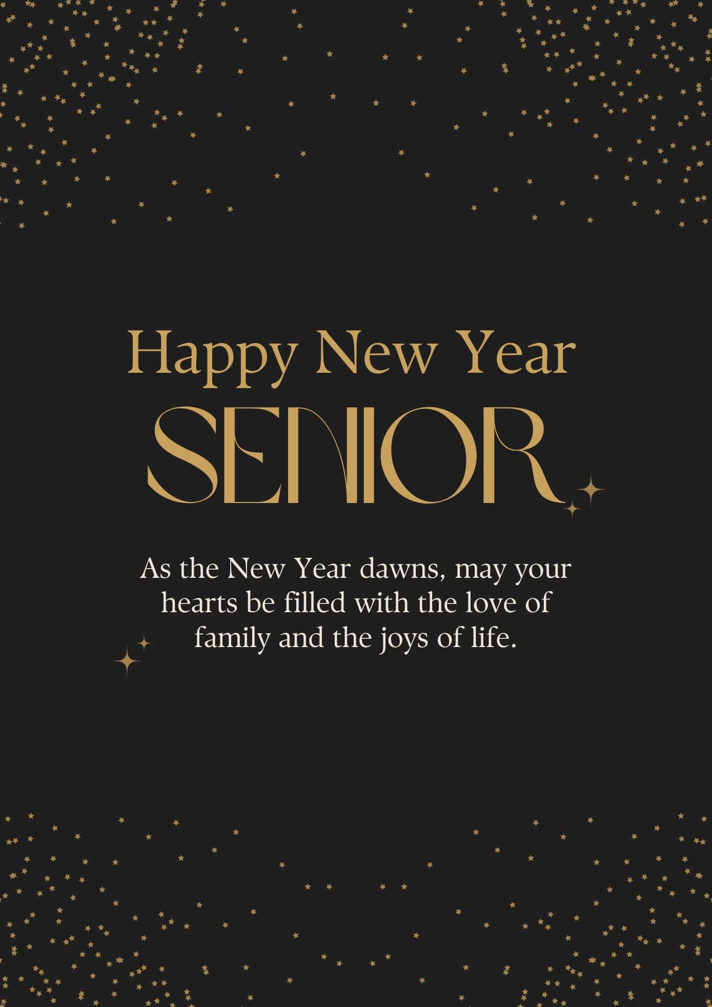 2025 Happy New Year Wishes For Senior