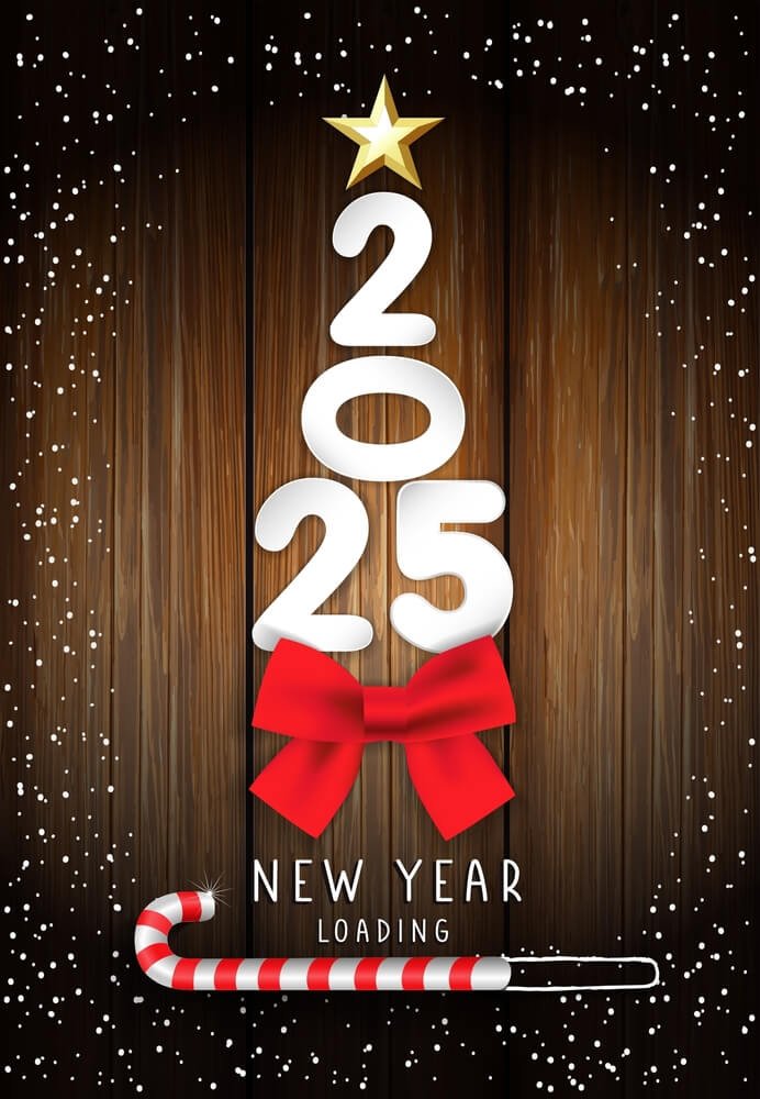 2025 Happy New Year And Christmas IPhone Wallpapers Free Download