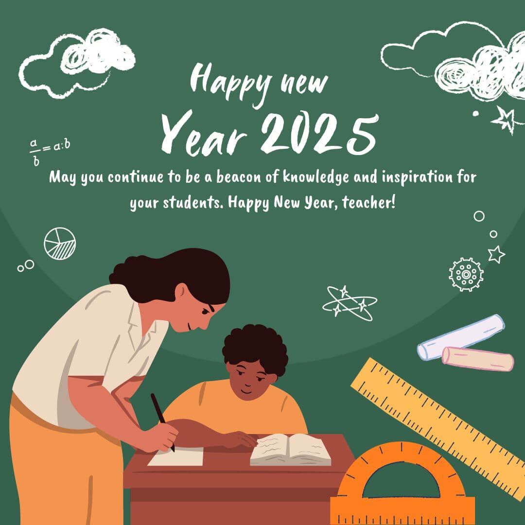 Best Happy New Year Wishes For Teacher 2025