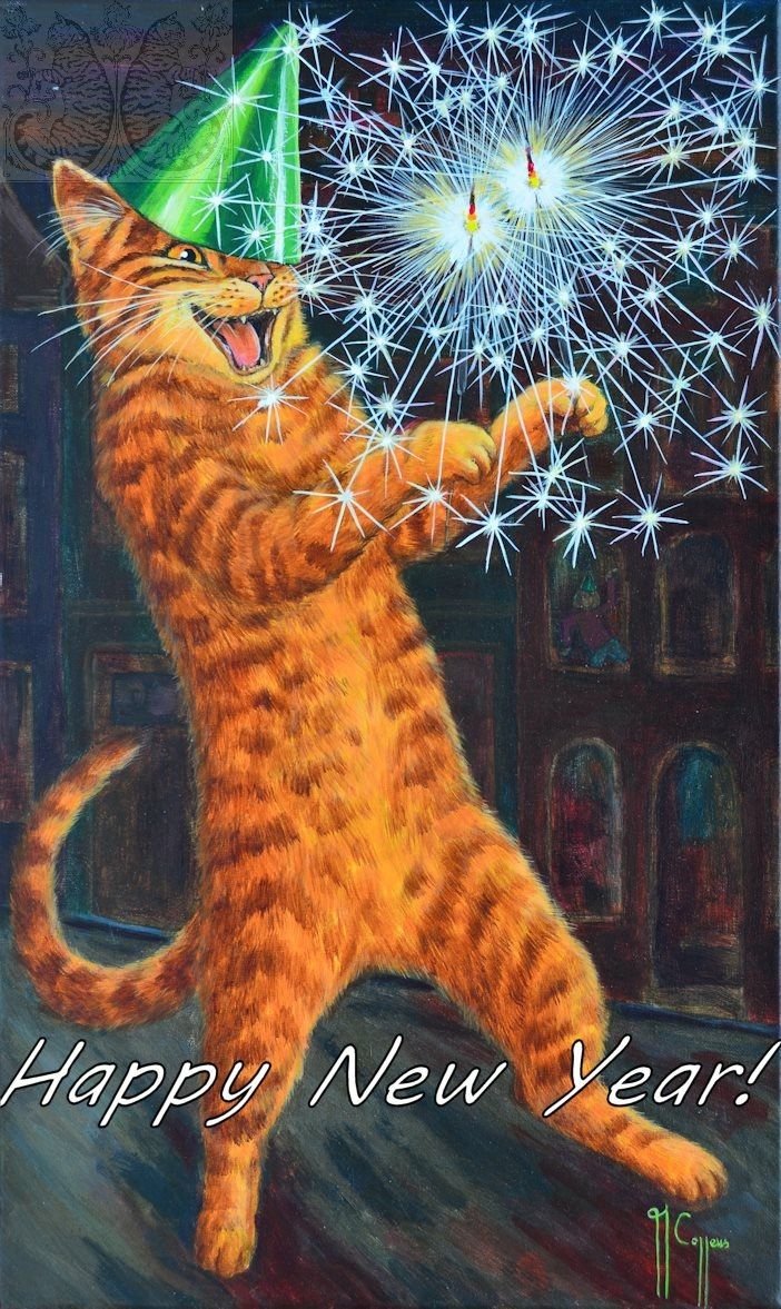 Clever Cat Happy New Year 2024 With Image