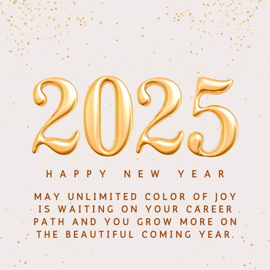 Gold Beige Elegant 2025 New Year Instagram Post