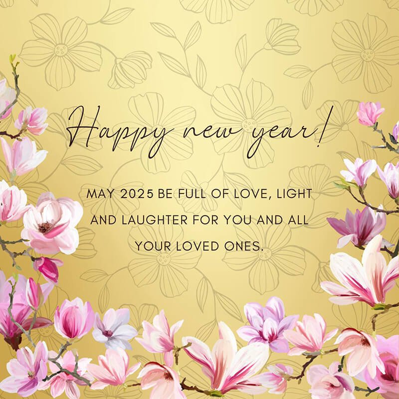 Gold Simple Personal Message New Year Instagram Post 2025