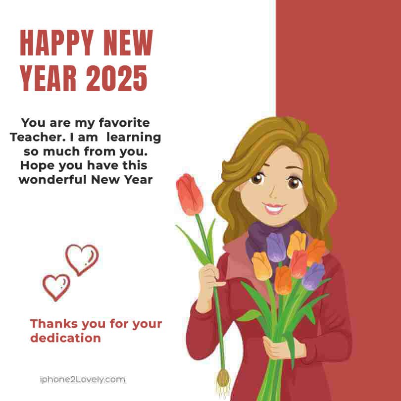 Happy New Year 2025 Wishes For Best Teacher