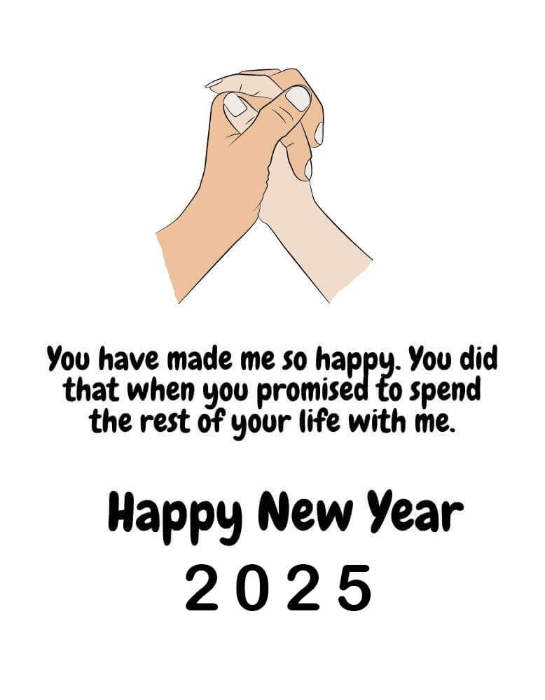 Happy New Year 2025 Wishes For Fiancee Fiance Enaged Couples