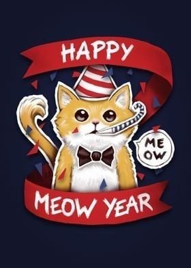 Happy New Year Meow 2024 With Pictures
