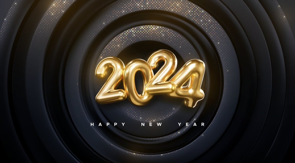 Happy New Year 2024 HD 3D Wallpaper Free Download