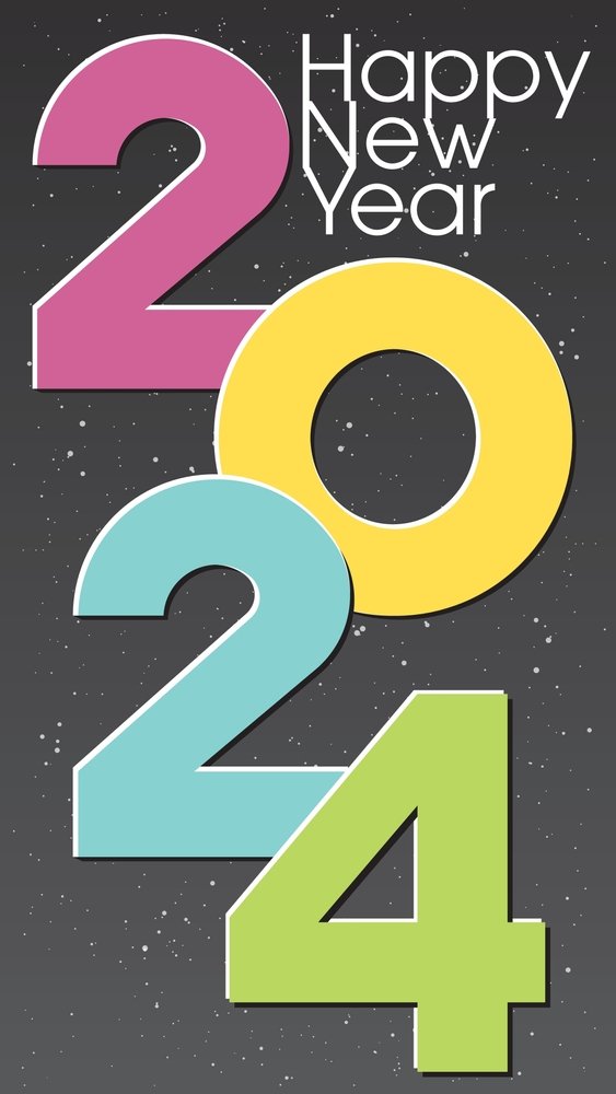 Happy New Year Iphone Wallpaper Hd Colorful 2024