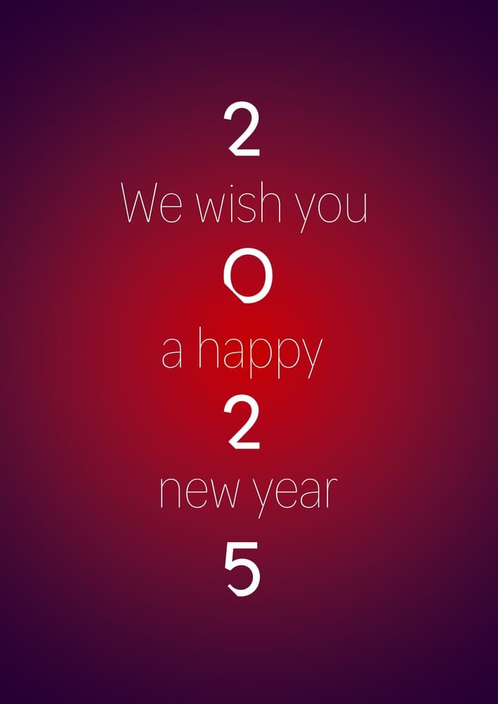 Red Happy New Year 2025 IPhone Wallpapers