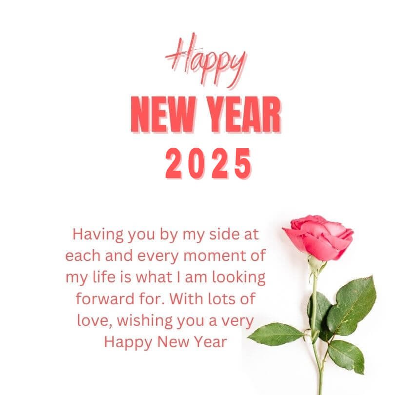 Special Happy New Year 2025 Greeting Card For Fiance To Wish New Year With Love