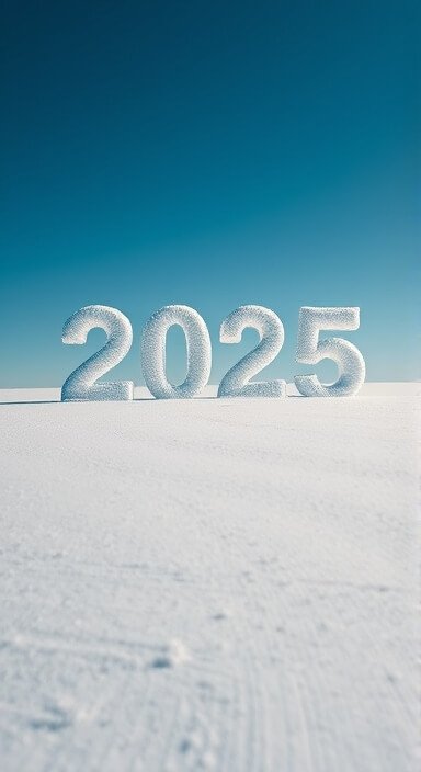 Minimilist Happy New Year 2025 IPhone Wallpapers