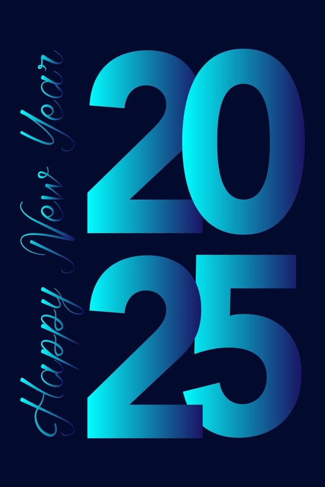 Neon Happy New Year 2025 IPhone Wallpapers