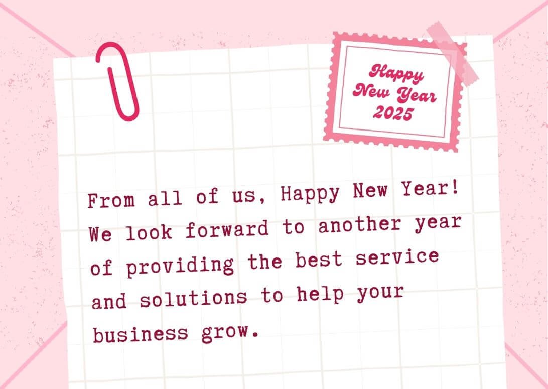 2025 New Year Wishes For Clients And Customers With Image