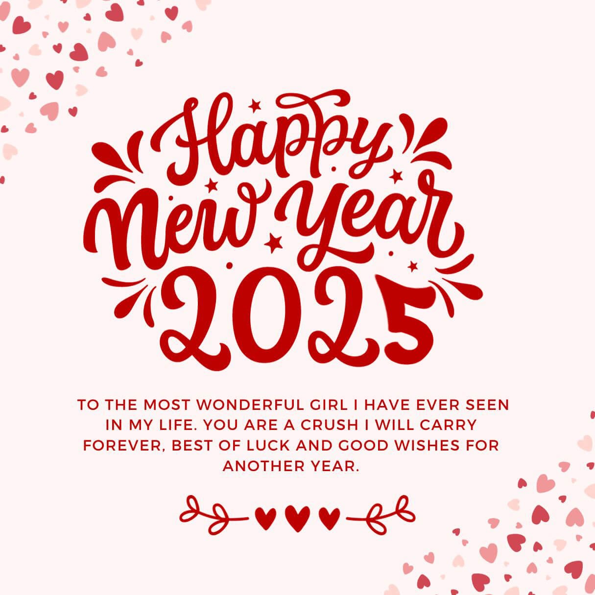 Pink And Red Red Happy New Year Wishes For Crush 2025