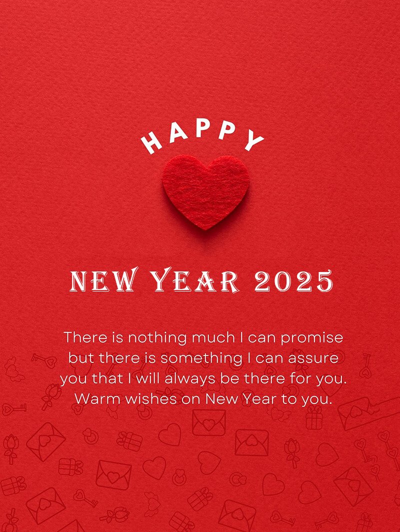 Red Happy New Year Wishes For Crush 2025