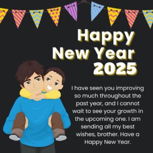 Read more about the article 60 Happy New Year Wishes for Brother 2025